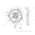 1253.A6 Ventilador de resfriamento do condensador do radiador para CITROEN